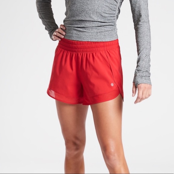 athleta mesh racer shorts